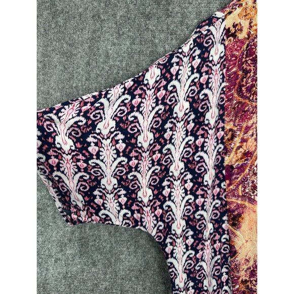 Umgee Open Cardigan Duster Sweater Medium Boho Kimono Fringe Festival Gypsy - Picture 6 of 9